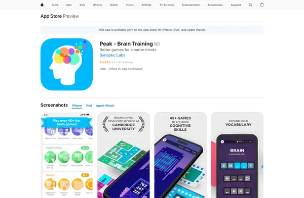 Peak - Allenamento Cerebrale