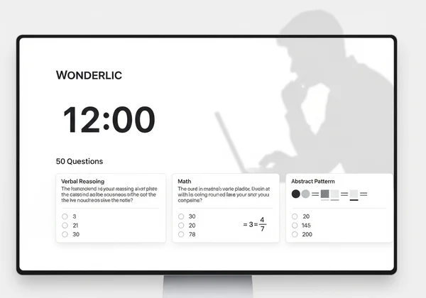 プロフェッショナルなワンダーリック模擬テストインターフェイスとタイマー