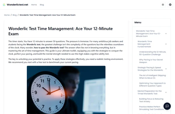 Wonderlic Test Time Management: Ace Your 12-Minute Exam
